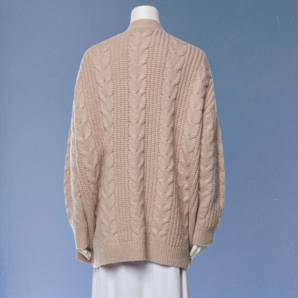ON HOLD, *RARE* Jenni Kayne I Blush Fisherman Cable Knit Sweater - Picture 2 of 7